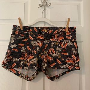 Paisley Print Shorts